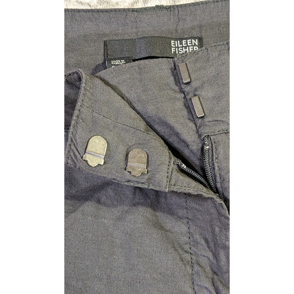 Eileen Fisher Womens Size 8 30x24 Gray Linen Blend Stretch Pants Italian Fabric - Picture 9 of 11